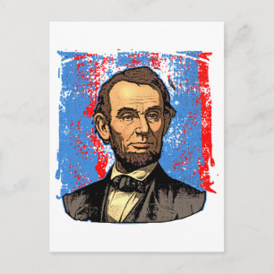 Postal Hermoso retrato de Abraham Lincoln