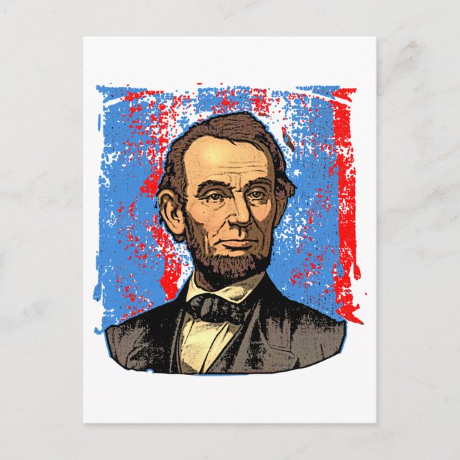 Postal Hermoso retrato de Abraham Lincoln (Anverso)
