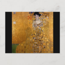 Hermoso retrato de una dama por Gustav Klimt, Deco