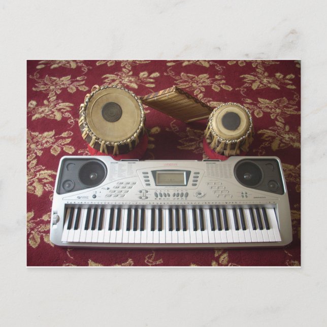 Postal Hermoso rincón creativo: Tapiz musical (Anverso)