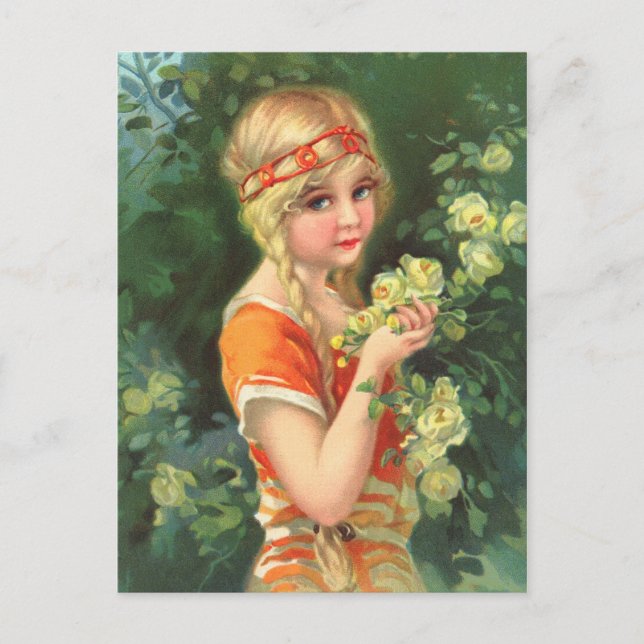 Postal Hermoso Rosa Chica (Anverso)