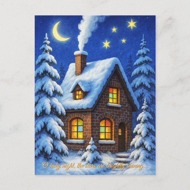 Postal Hermoso saludo de Navidad (Anverso)