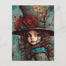 Postal Hermoso Steampunk Alice
