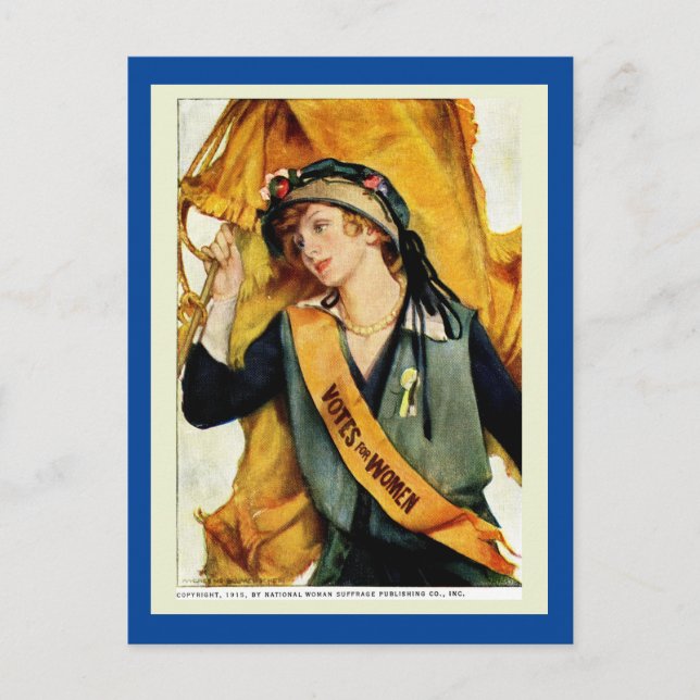 Postal Hermoso sufragio femenino 1915 copia del voto feme (Anverso)