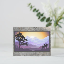 Postal Hermoso Sunrise Over Mountain Landscape Art