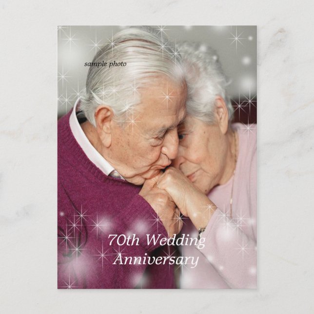 Postal Hermoso, superposición de estrellas, aniversario,  (Anverso)