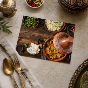 Postal Hermoso Tajine Marroquí Comida Marroquí