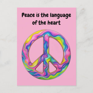 Postal Hermoso tema de paz con un mensaje inspirador