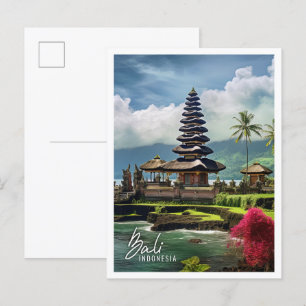 Postal Hermoso templo de Bali Indonesia
