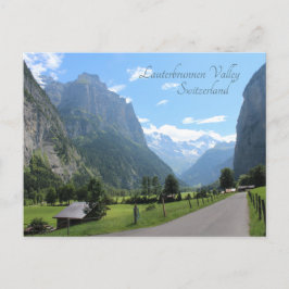 Postal Hermoso Valle de Lauterbrunnen, Suiza