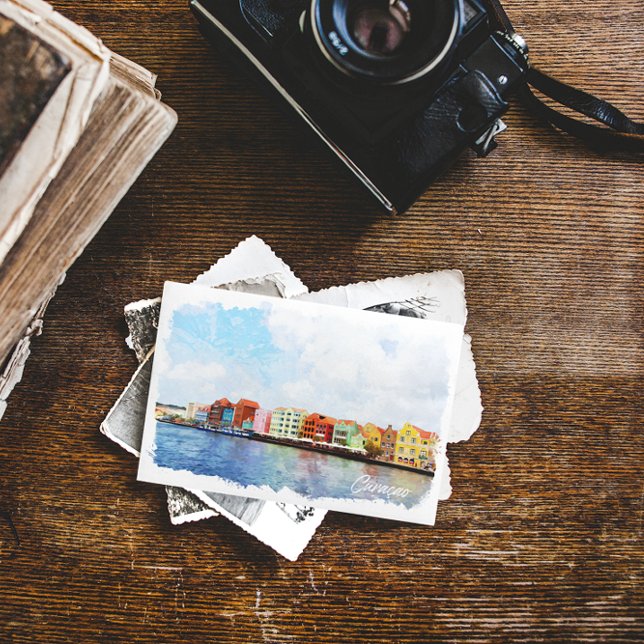 Postal Hermoso viaje a la isla de Curacao (curacao vintage postcard)