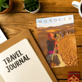 Postal Hermoso viaje de camello por el desierto de Marrue