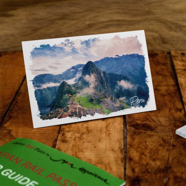 Postal Hermoso viaje de cosecha por Machu Picchu (Peru Machu Picchu)