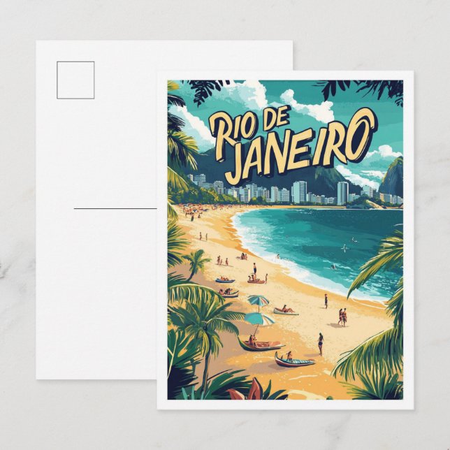 Postal Hermoso viaje de Río de Janeiro Brasil (Anverso / Reverso)