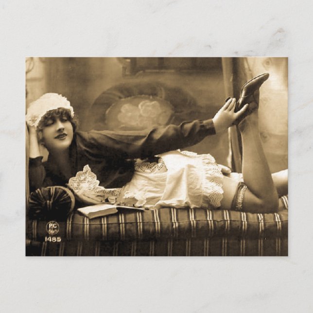 Postal ¡Hermoso! Vintage French Risque (Anverso)