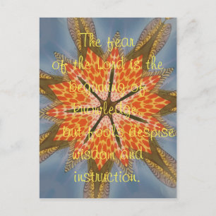 Postal Hermoso y asombroso miedo del principio del Señor