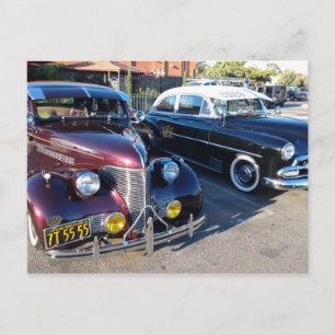 Postal Hermosos autos clásicos en la exposición de autos