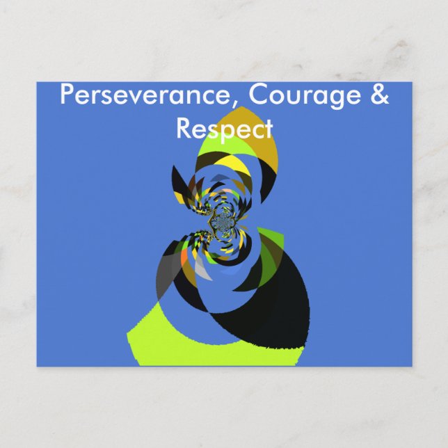 Postal Hermosos Ilustraciones coloridos de silueta femeni (Anverso)