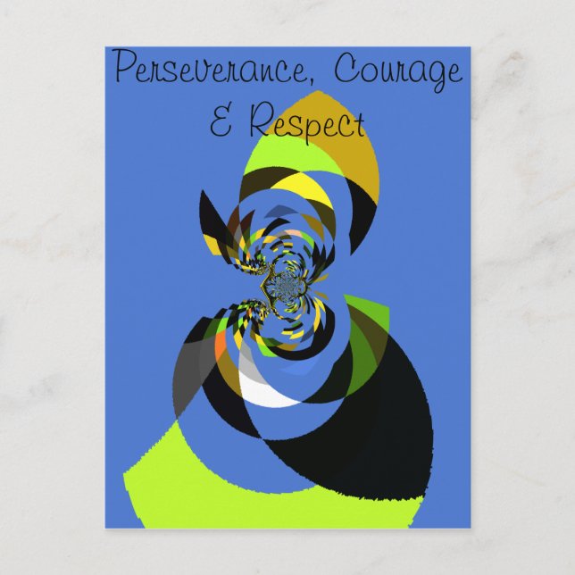 Postal Hermosos Ilustraciones coloridos de silueta femeni (Anverso)