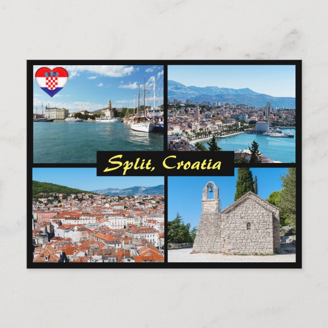 Postal Hermosos monumentos de Split - Croacia, Europa (Anverso)