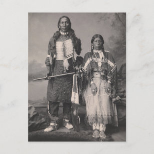 Postal Hermosos retratos nativos americanos de época