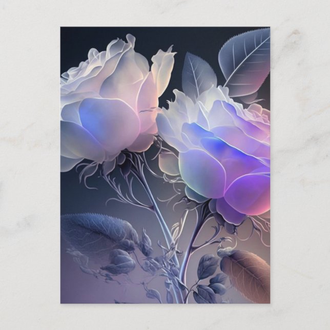 Postal Hermosos Rosas irlandeses de larga data (Anverso)