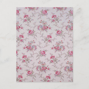 Postal Hermosos rosas y hojas de cosecha