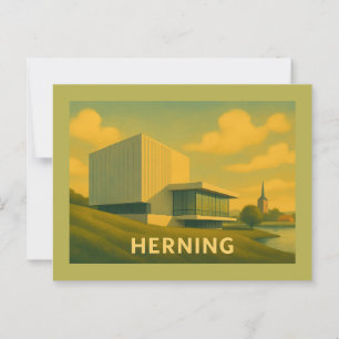 Postal Herning Dinamarca Arte Moderno