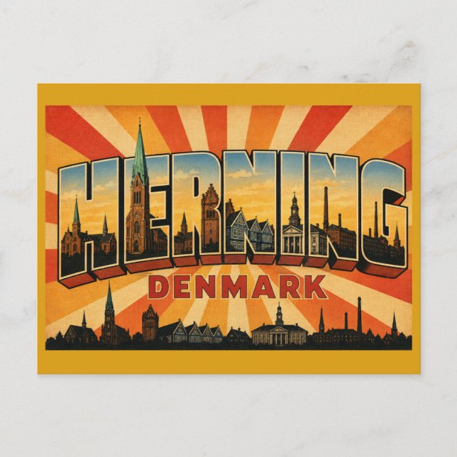 Postal Herning Dinamarca Arte Moderno (Anverso)