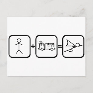 Postal Héroe de bomberos