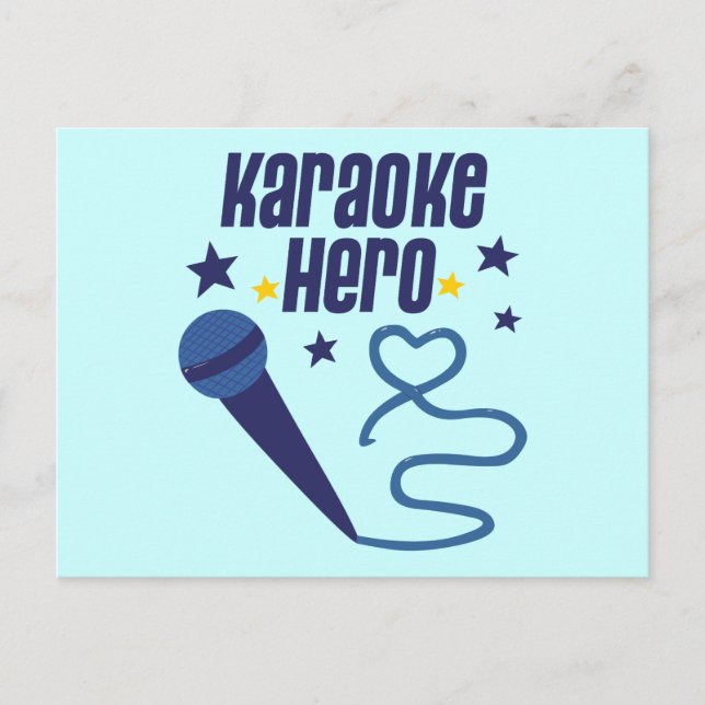 Postal Héroe de Karaoke (Anverso)