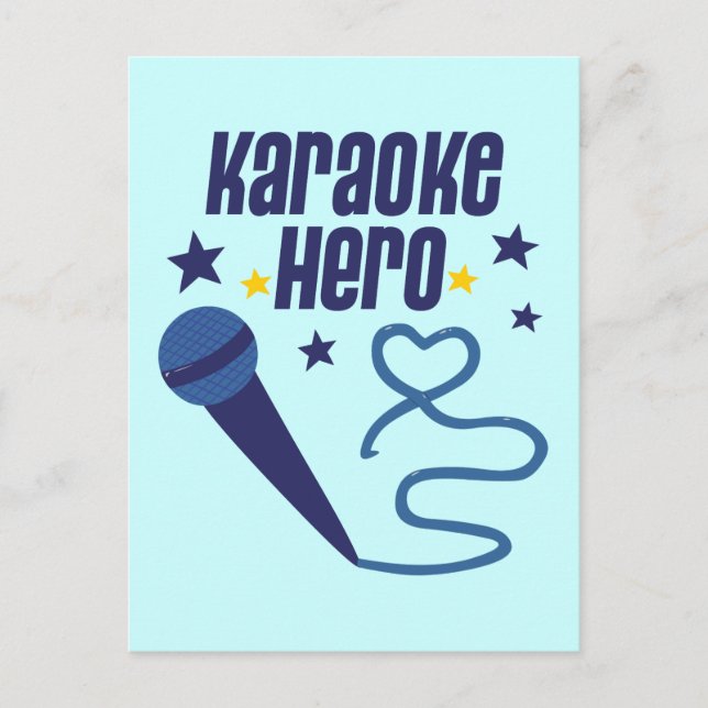 Postal Héroe de Karaoke (Anverso)