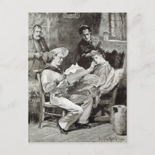 Postal Héroe de la aldea, de 'Leisure Hour', 1891