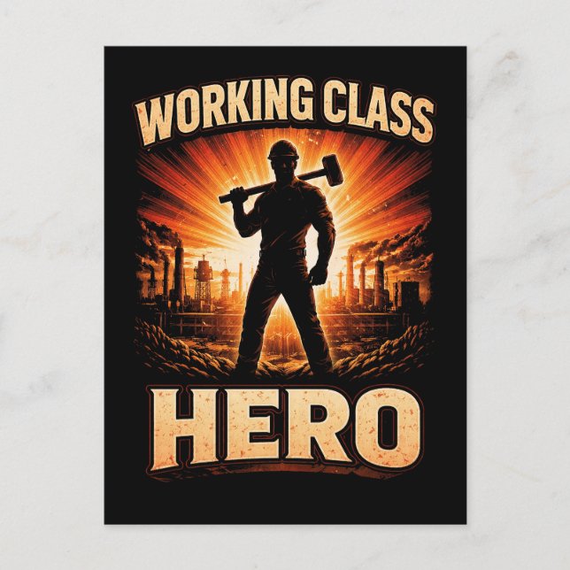 Postal Héroe de la Clase Trabajadora (Anverso)