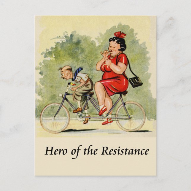 Postal Héroe de la resistencia (Anverso)