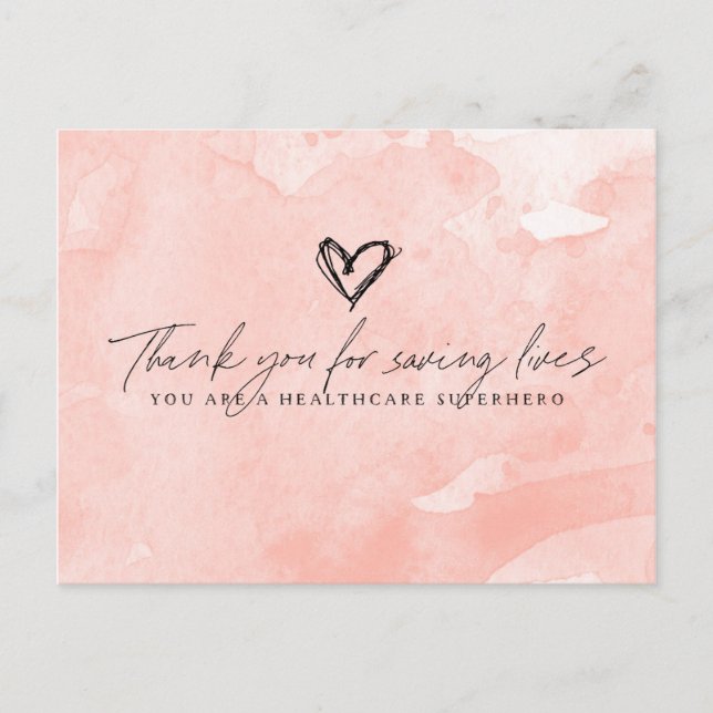 Postal Héroe de la Salud Gracias (Anverso)