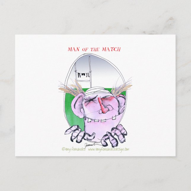 Postal héroe de rugby, tony fernandes (Anverso)