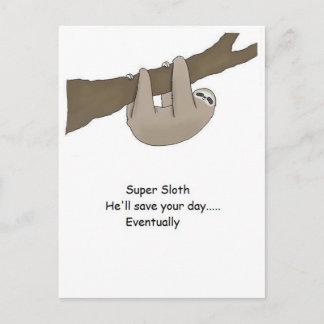 Postal Héroe de Super Sloth