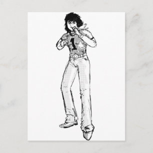 Postal Héroe del cómic antiguo