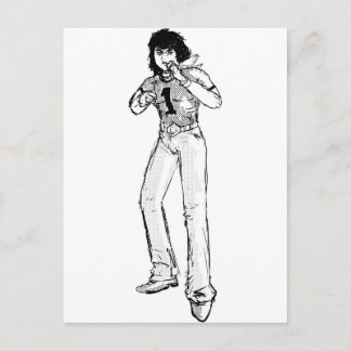 Postal Héroe del cómic antiguo