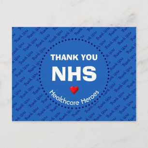 Postal Héroes de la salud Gracias NHS PERSONALIZABLE