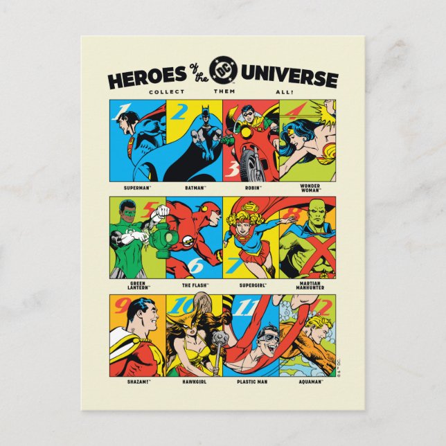 Postal Heroes of the DC™ Universe (Anverso)