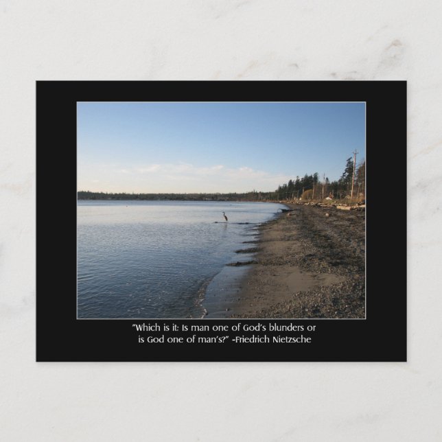 Postal Heron con la cita de Nietzsche (Anverso)