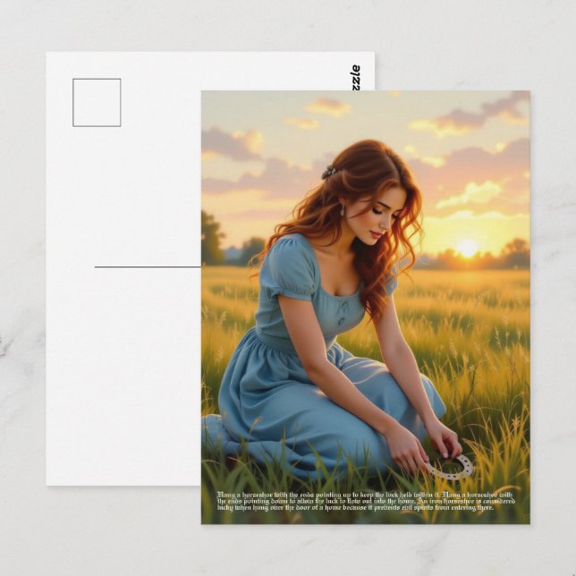 Postal Herradura Afortunada  (Anverso / Reverso)