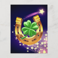 Herradura afortunada 4 leaf clover estrella fugaz