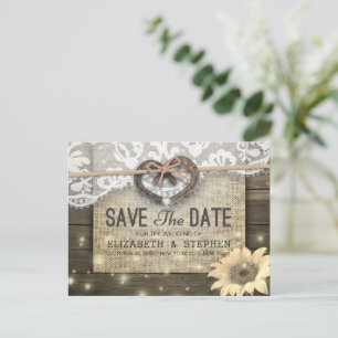 Postal Herradura De La Boda Del País Del Girasol Salven L