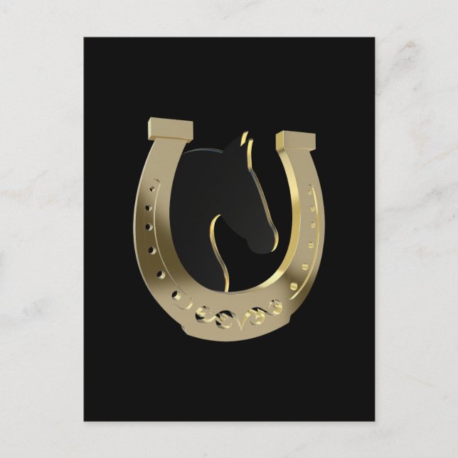 Postal Herradura dorada (Anverso)