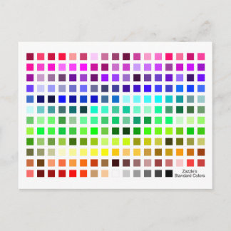 Postal Herramienta de referencia de gráfico de color
