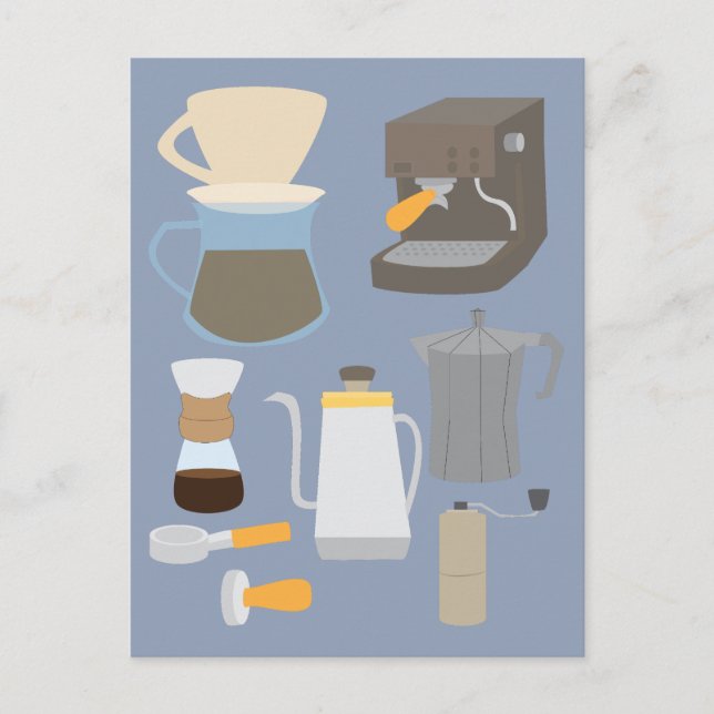 Postal Herramientas de Cafetera (Anverso)