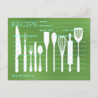 Herramientas de cocina de pizarra de recetas retro